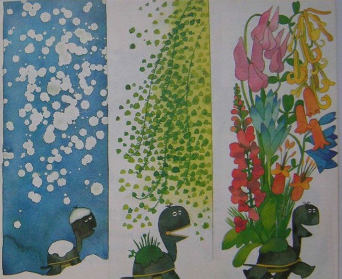 小乌龟看花