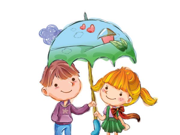 雨伞下的歌声和笑声