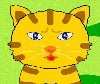 小花猫照镜子
