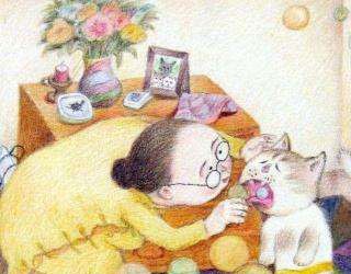 老奶奶和小花猫的故事（小花猫戴眼镜）