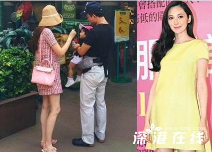 吴佩慈晒全家出游照 富商纪晓波怀抱“小蕊蕊”